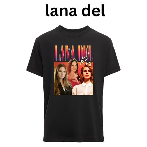 Black t-shirt with a graphic of a woman and text on a white  custom dtf printed graphic t-shirt