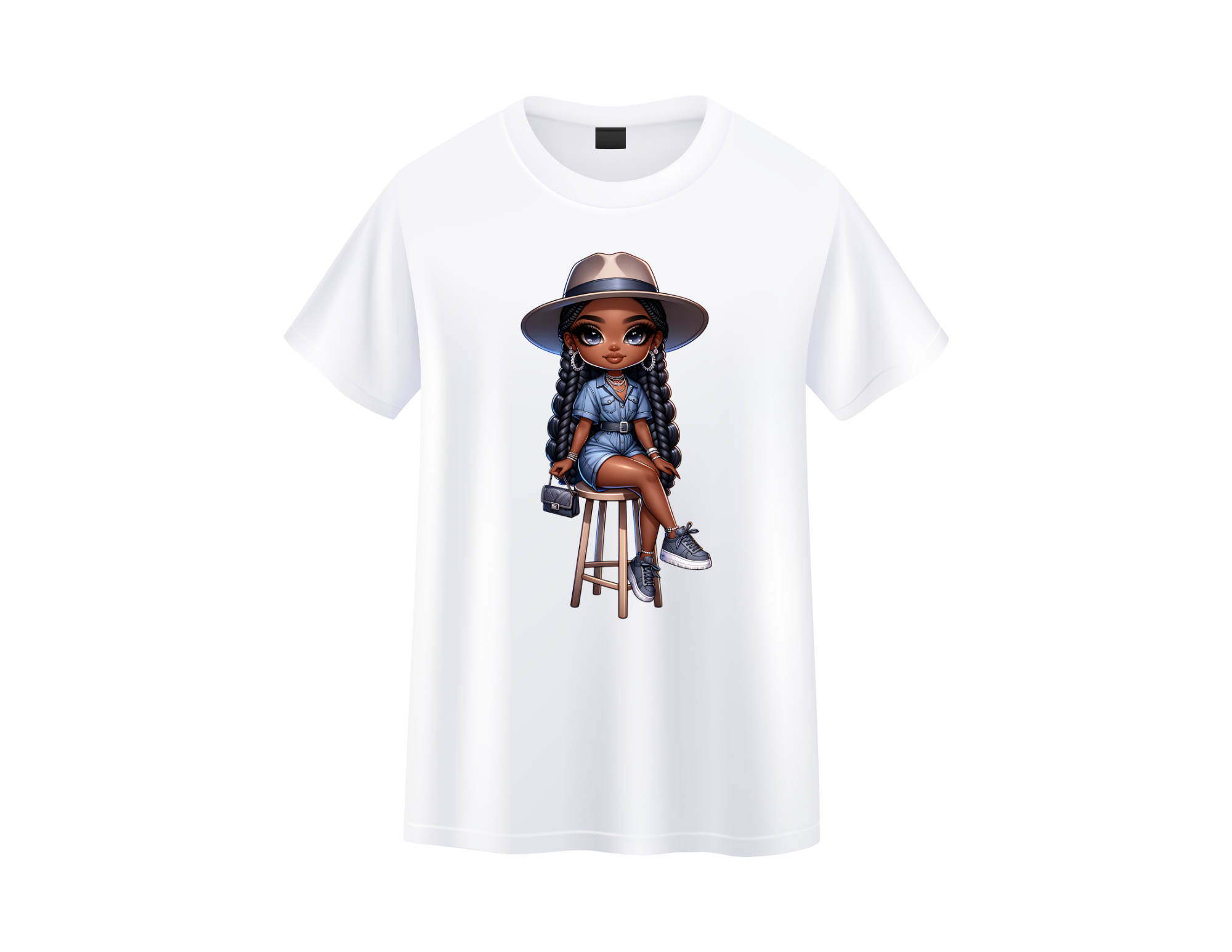 Black Girl 2 Denim tshirt