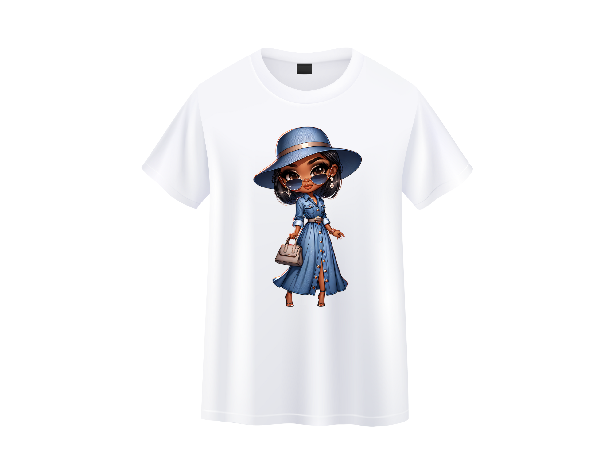 Black Girl 4 Denim tshirt