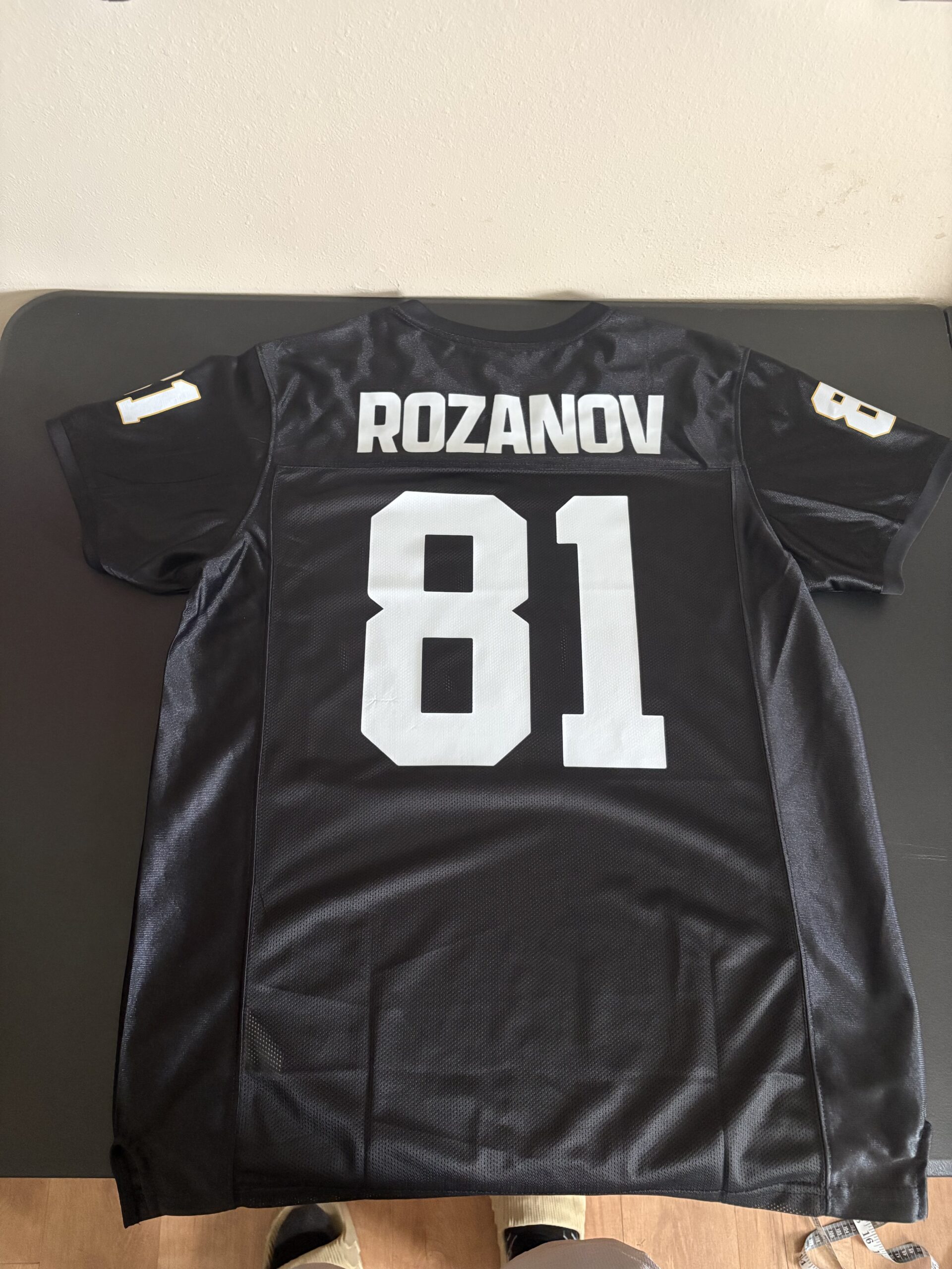 Portfolio Black sports jersey with personalized name and number